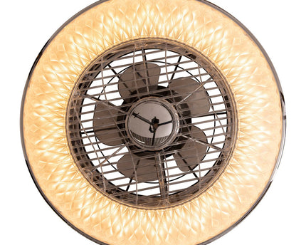 LED -plafondlicht "Viento" met ventilator, gemaakt van metaal en plastic, met geïntegreerde LED's, verlichting voor woonkamers of kantoor