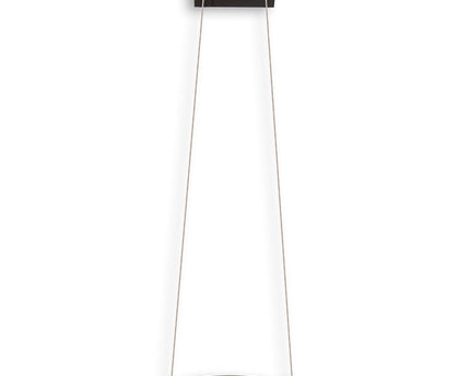 LED hanglamp "onda", hanglamp gemaakt van metaal en plastic in zwart, met stevig ingebouwde LED's, verlichting voor woonkamer, eetkamer of kantoor, 96 cm lang