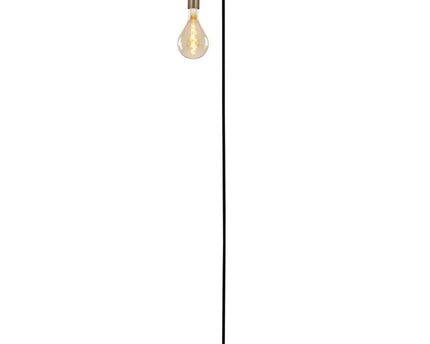 Staande lamp "Modo" gemaakt van metaal in zwarte, versies in goud, E27 -aansluiting, tafellamp voor woonkamer, eetkamer, keuken, gang, gang of kantoor, 150 High