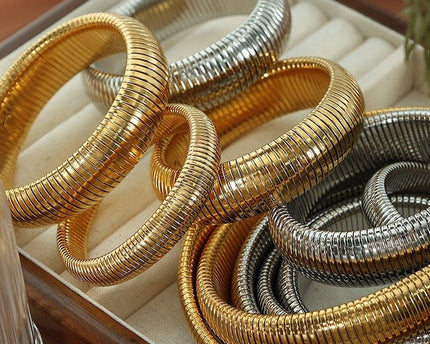 Dikke stretch designarmband en choker
