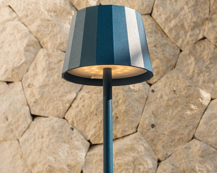 Wouter delftware blauw oplaadbare tafellamp-draadloos opladen, dimable, 120 uur batterijduur