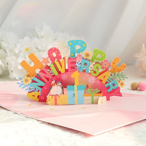 3D -kaart - Happy Anniversary Card