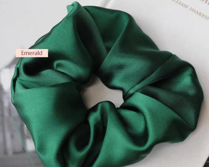 Luxe 100% zijden haarscrunchie - 6 cm breed