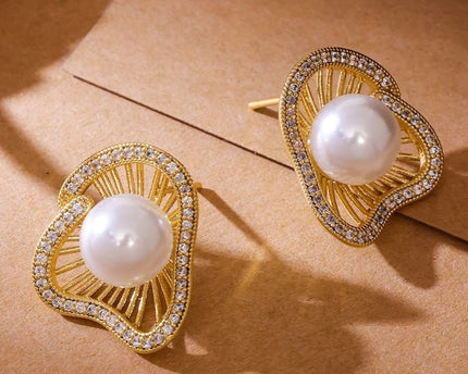 Lotus Design Sparkling Pearl -oorbellen N Ringen