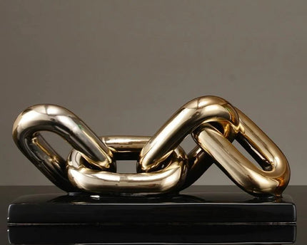 Moderne Luxe Gouden Ketting Art 4 Schakel (ZH-017-grootBIG)