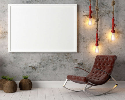Hanger lamp "regia", rood metaal, henneptouw, E27 -versie, verlichting voor woonkamer, jeugdruimte of kantoor