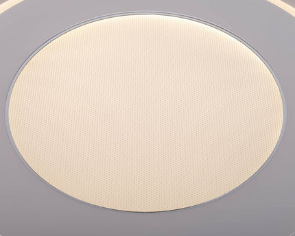 LED-plafondlamp "Doira" Ø 50,5 cm, 7,5 cm hoog, metaal en plastic in zilver en wit, geïntegreerde LED's, 3600 lm licht licht, dimable, CCT-functie 3000-6500 K, nachtlichtfunctie