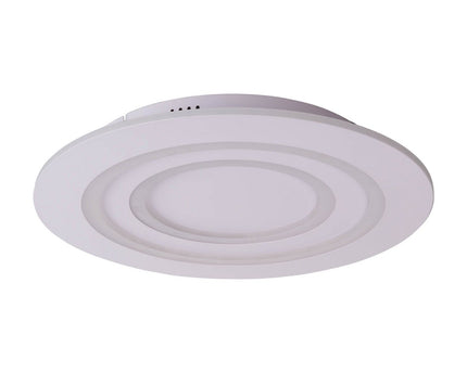 LED-plafondlicht "mirel" Ø 50 cm, 6 cm hoog, metaal en plastic in wit, geïntegreerde LED's, 2400 lm, dimmable, CCT-functie 3000-6500 K, RGB kleurverandering