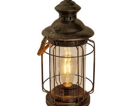 LED decoratief zonnelampje "Bruno" gemaakt van metaal, glas en plastic, koper, met een stevig ingebouwde LED, voor buiten