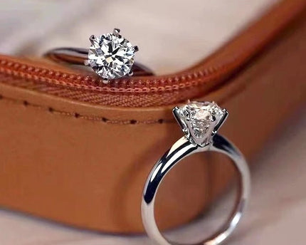 Timeless 6 Claws Solitaire Rings - Moissanite Stone