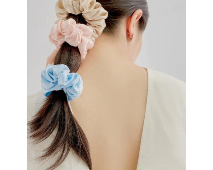 Luxe 100% zijden haarscrunchie - 6 cm breed