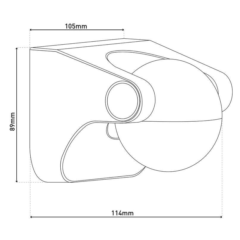 LED -wandlamp "Pallas", gemaakt van metaal en plastic in antraciet, met geïntegreerde LED