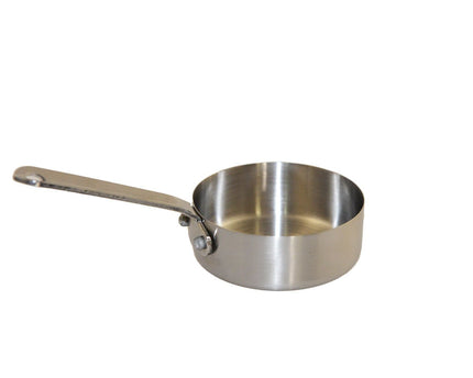 Mini mat ronde steelpan met lange ronde 7x7x2.5 cm