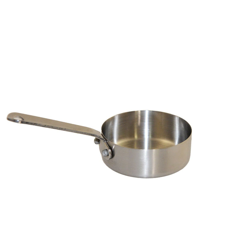 Mini mat ronde steelpan met lange ronde 7x7x2.5 cm