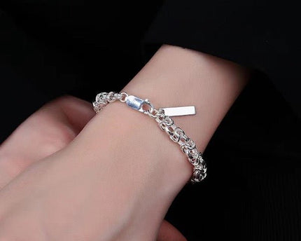 Klassieke sterling zilveren drakenkettingarmband
