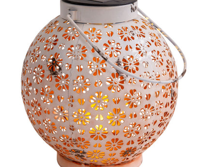 2 Set LED Decoratie Zonnelicht Ø 18 cm Buiten Decoratie gemaakt van metaal in wit met geïntegreerde LED's