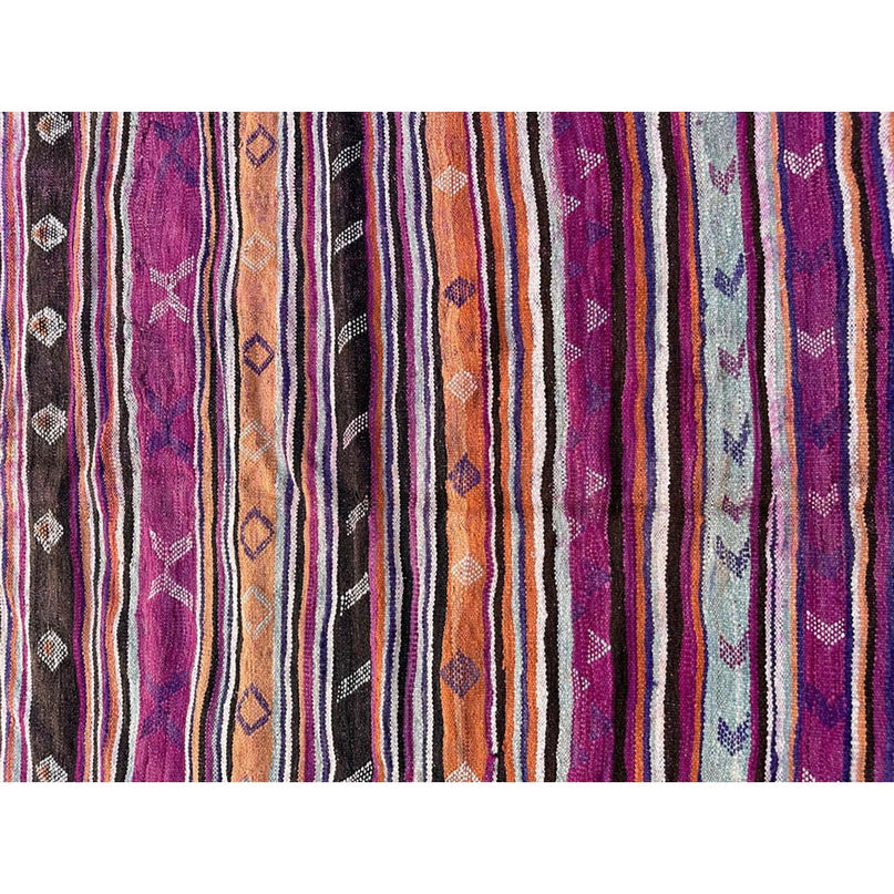 Zuiver wollen Marokkaans Kelim Berber tapijt 192 x 342 cm