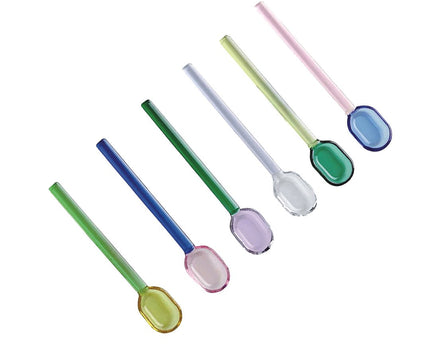 Veelkleurige theelepels - set van 6