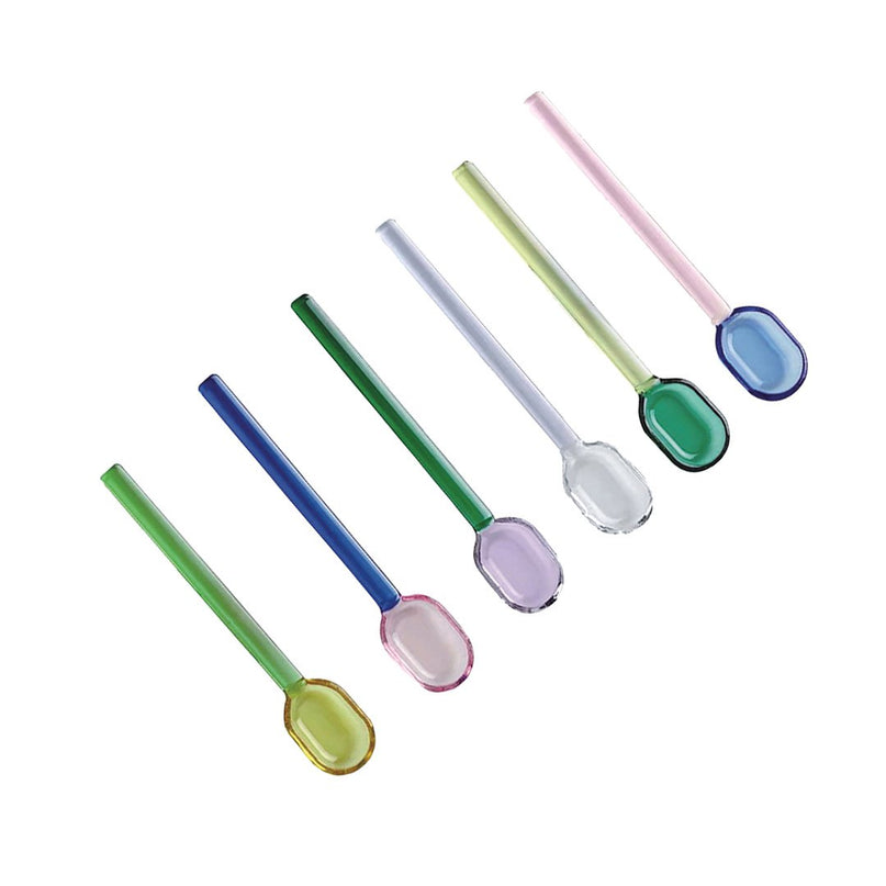 Veelkleurige theelepels - set van 6