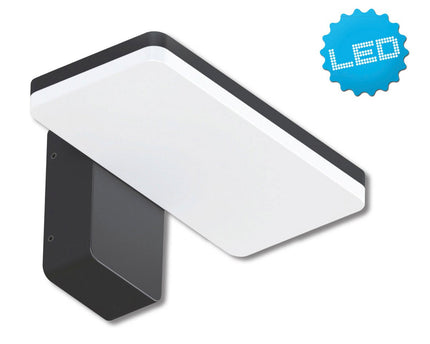 LED Outer Wall Lamp "Clair", gemaakt van metaal en plastic in antraciet, met geïntegreerde LED