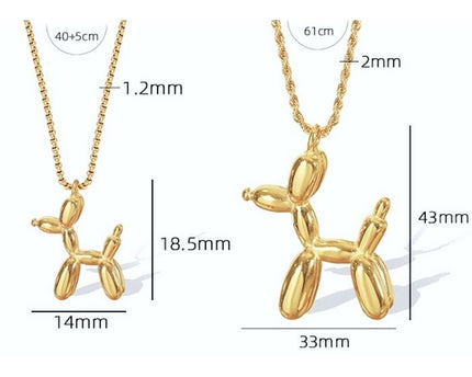 Leuke ballonhond hanger ketting