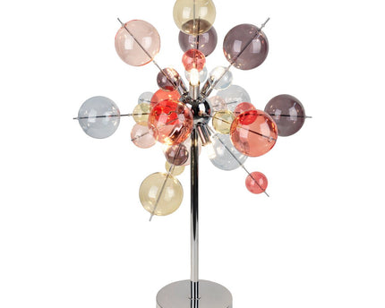 Tafellamp "explosie" pastelkleuren H: 73 cm