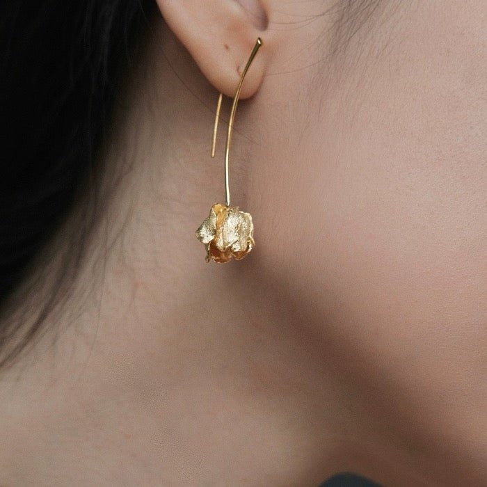 Unieke Tulpbloem Longline Oorbellen