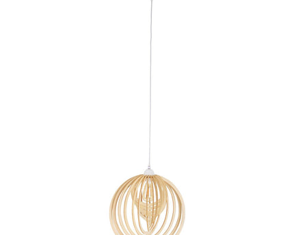 Hanger lamp "Armella" Ø 40 cm, 1x E27 (niet inbegrepen) gemaakt van hout en plastic, voor eetkamers, woonkamer, kantoor, kinderkamer