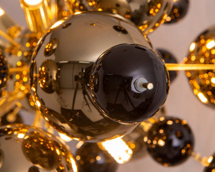 Hanger lamp "explosie" van metaal en glas, G9 -versies, hangende lamp voor eetkamer, woonkamer, gang of kantoor, Øca. 65 cm