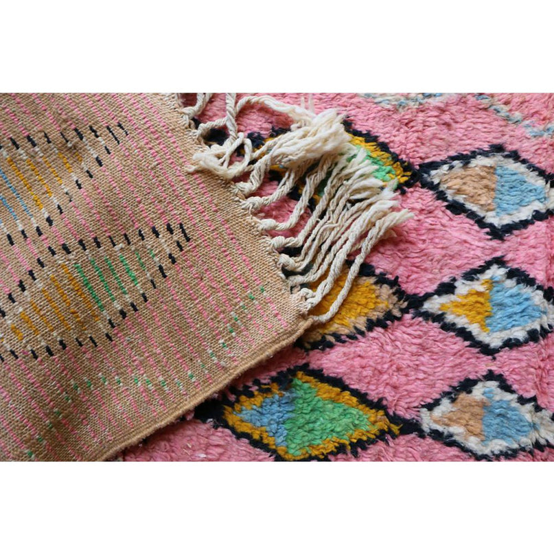 Zuiver wollen Marokkaans Berber halkleed 70 x 340 cm