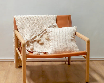 Boho Deken Katoenen Deken Sprei Bedovertrek Bankdeken 110x200 cm TENUN Handgeweven van katoen