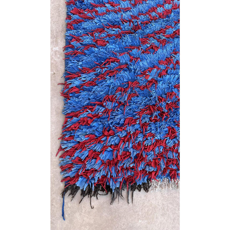 Marokkaans Berber-tapijt van gerecycled textiel 88 x 136 cm