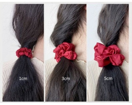 100% Zijden Scrunchie Set - 19 momme - Een set van 3