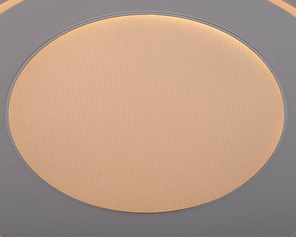 LED-plafondlamp "Doira" Ø 50,5 cm, 7,5 cm hoog, metaal en plastic in zilver en wit, geïntegreerde LED's, 3600 lm licht licht, dimable, CCT-functie 3000-6500 K, nachtlichtfunctie