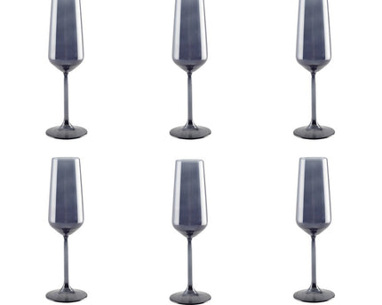 Black Champagne Flutes - Set van 6