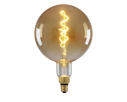 LED -lamp "Dilly Max", 5 watt, gloeilamp gemaakt van metaal en glas, warm wit, E27 Socket LED, decoratieve LED -lamp ca.