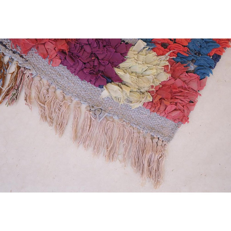 Marokkaans Berber-tapijt van gerecycled textiel 71 x 168 cm