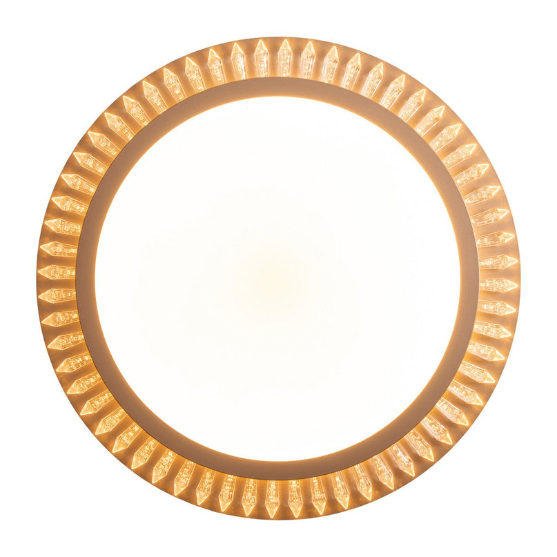 LED -plafondlicht "Madison" Ø 48 cm, veel functies, gemaakt van metaal en plastic, goud, met geïntegreerde LED's, verlichting voor woonkamers of kantoor