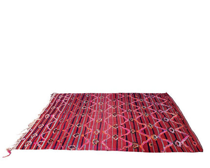 Zuiver wollen Marokkaans Kelim Berber tapijt 138 x 220 cm