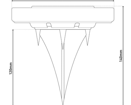 6-set LED LED-zonnebodem-zo-spit "Kian", voor buiten, spiesjes gemaakt van metaal en plastic in staal blanco, met geïntegreerde LED