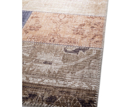 Patchwork tapijt afwerking Engels naaien caravan