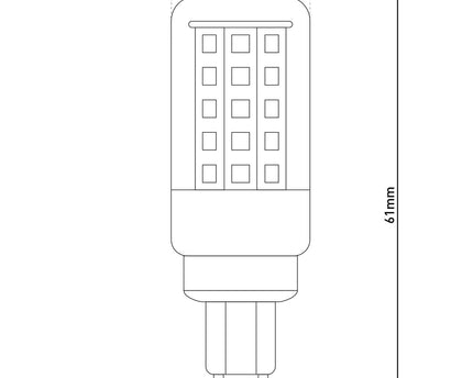 6-set LED-lamp G9, 3,5 watt, gemaakt van plastic, warm wit