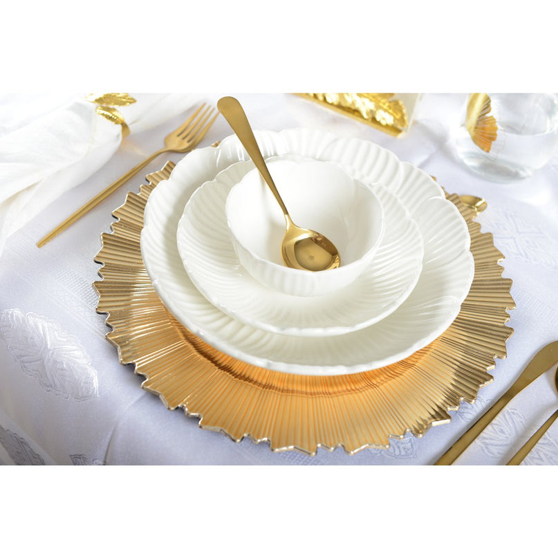 Gouden dessert lepels - veel 6