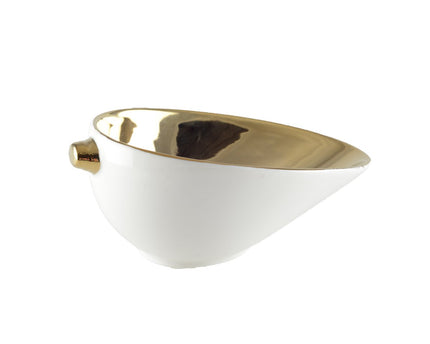 Witte en Golden Cup 17x11.5x7.4cm