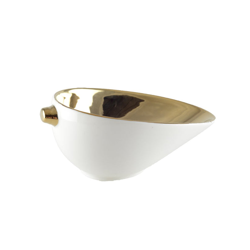 Witte en Golden Cup 17x11.5x7.4cm