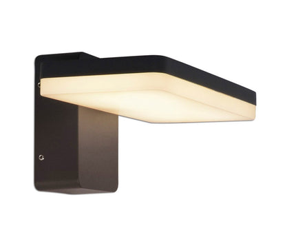 LED Outer Wall Lamp "Clair", gemaakt van metaal en plastic in antraciet, met geïntegreerde LED