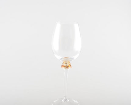 Wijnglazen met diamantvoet 4 kleuren - veel van 4