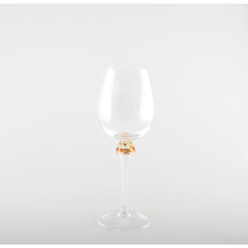 Wijnglazen met diamantvoet 4 kleuren - veel van 4