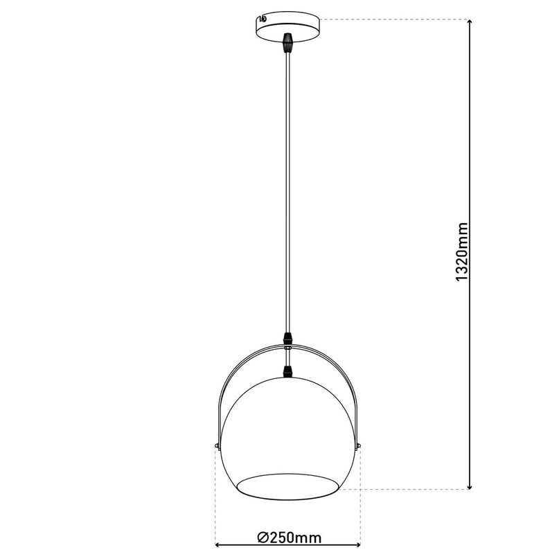 Hanger lamp "Colorado" oranje Ø ca. 25 cm, metaal, E27 -aansluiting, verlichting voor woonkamer, eetkamer, kinderkamer
