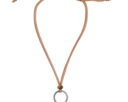 Eve leren lange ketting (bril/sleutelhanger)